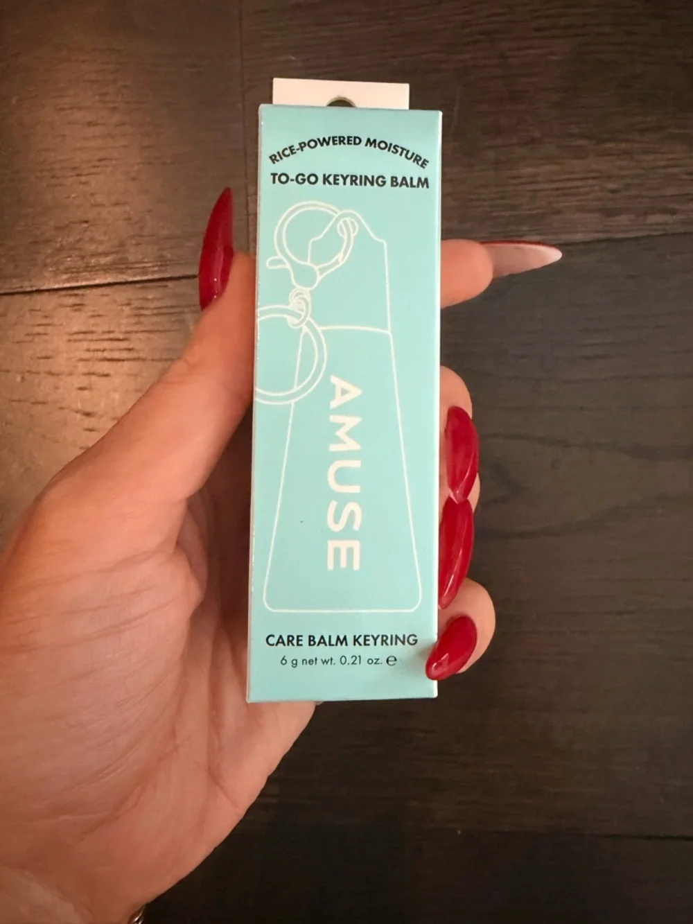 AMUSE Care lip Balm Keyring 8 peptide rice ceramide "01 Rice" 6G in box NWT - Picture 5 of 10